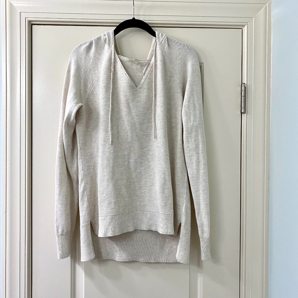 CALIA by Carrie Underwood Oatmeal Ribbed Hoodie L